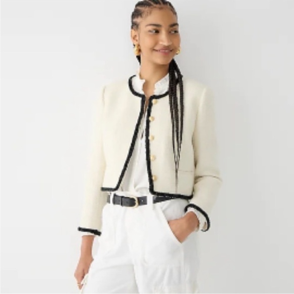 J. Crew Cream and Black Louisa Lady Jacket - Picture 15 of 15